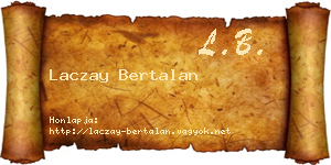 Laczay Bertalan névjegykártya